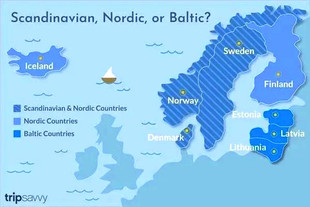Скандинавські, північні і балтійські країни.
